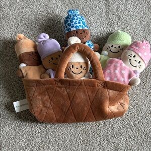 Plush Doll Set with Basket